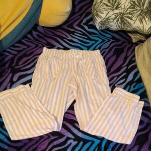 Victoria's Secret | Pink and White Striped Pajama Pants